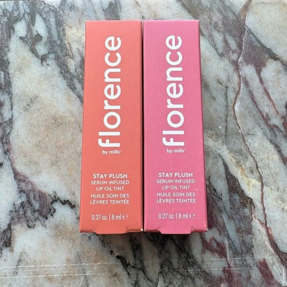 Florence by Mills - Stay Plush Serum Lip Oil Tint | Bundle of 2 | BNIB